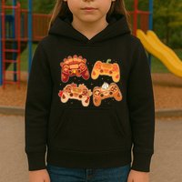 Thanksgiving Autumn Fall Video Game Controllers Kids Hoodie