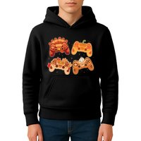 Thanksgiving Autumn Fall Video Game Controllers Kids Hoodie