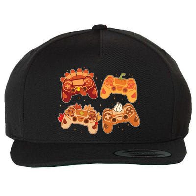 Thanksgiving Autumn Fall Video Game Controllers Wool Snapback Cap