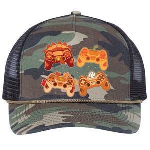 Thanksgiving Autumn Fall Video Game Controllers Retro Rope Trucker Hat Cap