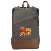Thanksgiving Autumn Fall Video Game Controllers Cotton Canvas Backpack