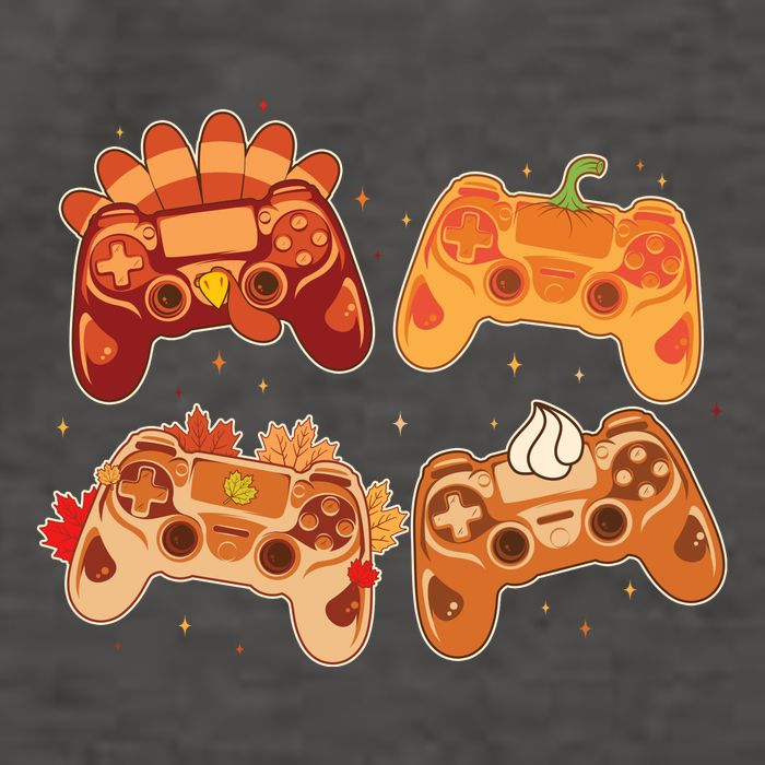 Thanksgiving Autumn Fall Video Game Controllers Vector Backpack