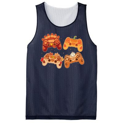 Thanksgiving Autumn Fall Video Game Controllers Mesh Reversible Basketball Jersey Tank