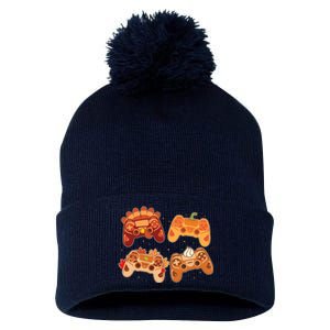 Thanksgiving Autumn Fall Video Game Controllers Pom Pom 12in Knit Beanie