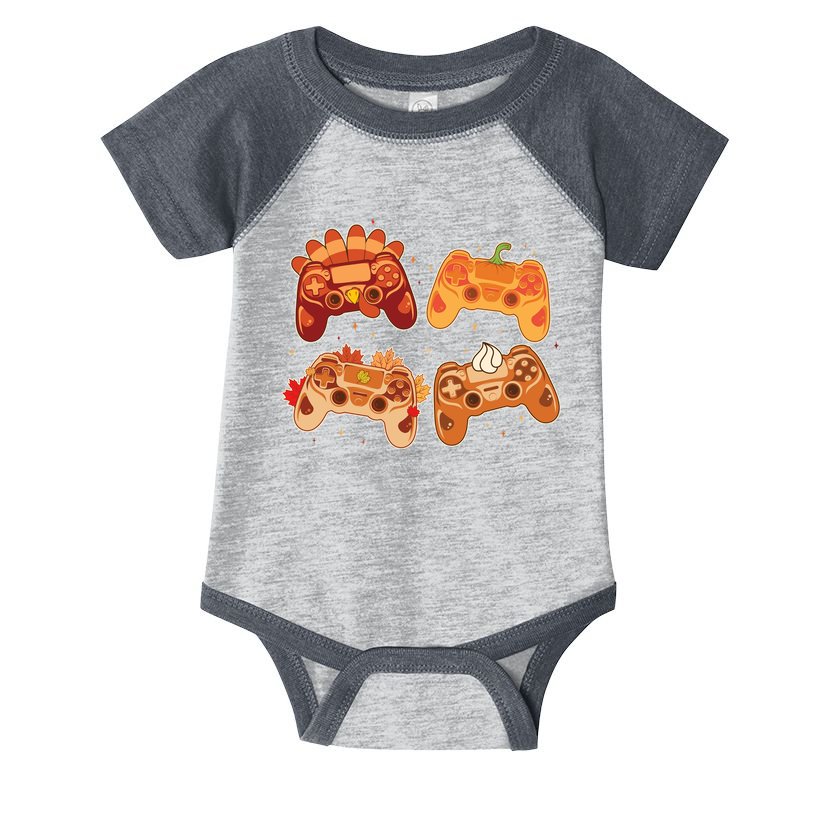 Thanksgiving Autumn Fall Video Game Controllers Infant Baby Jersey Bodysuit