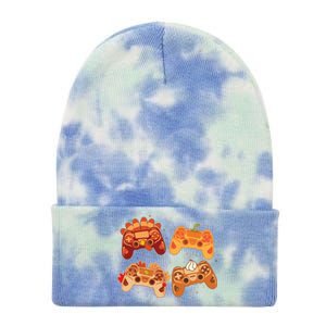 Thanksgiving Autumn Fall Video Game Controllers Tie Dye 12in Knit Beanie