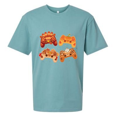 Thanksgiving Autumn Fall Video Game Controllers Sueded Cloud Jersey T-Shirt