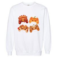 Thanksgiving Autumn Fall Video Game Controllers Garment-Dyed Sweatshirt
