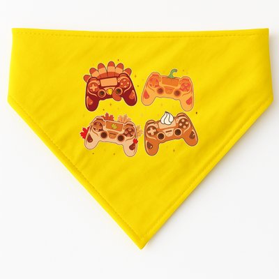 Thanksgiving Autumn Fall Video Game Controllers USA-Made Doggie Bandana