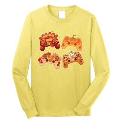 Thanksgiving Autumn Fall Video Game Controllers Long Sleeve Shirt