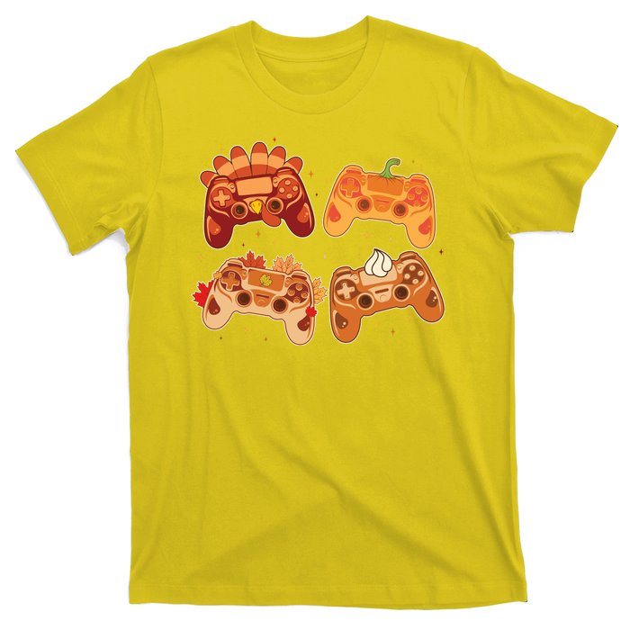 Thanksgiving Autumn Fall Video Game Controllers T-Shirt