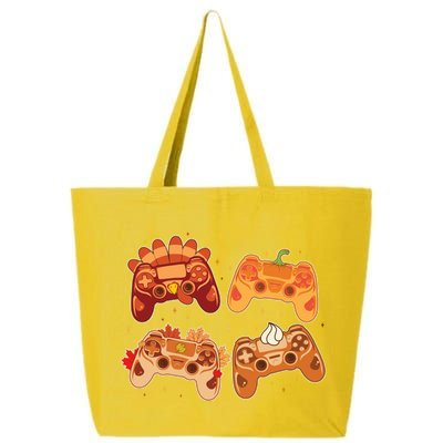 Thanksgiving Autumn Fall Video Game Controllers 25L Jumbo Tote