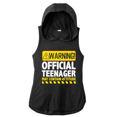 Teenager Art For Boy Girl Teen 13 Year Old Bday Ladies PosiCharge Tri-Blend Wicking Draft Hoodie Tank