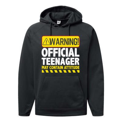 Teenager Art For Boy Girl Teen 13 Year Old Bday Performance Fleece Hoodie