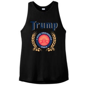 Trump A Fine President 2024 Ladies PosiCharge Tri-Blend Wicking Tank