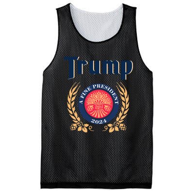 Trump A Fine President 2024 Mesh Reversible Basketball Jersey Tank