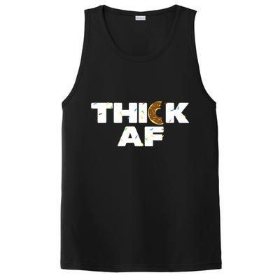 Thick AF Funny Donut Fitness Weightlifting PosiCharge Competitor Tank