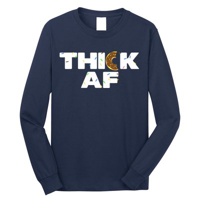 Thick AF Funny Donut Fitness Weightlifting Long Sleeve Shirt