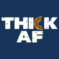 Thick AF Funny Donut Fitness Weightlifting V-Neck T-Shirt