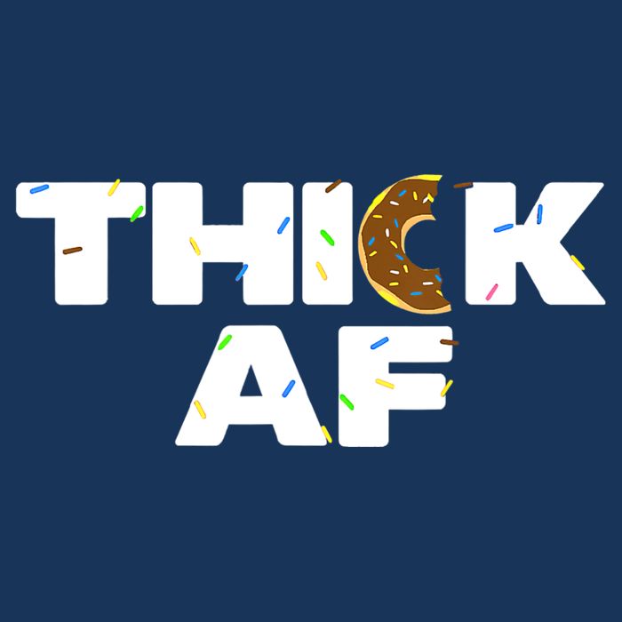 Thick AF Funny Donut Fitness Weightlifting V-Neck T-Shirt