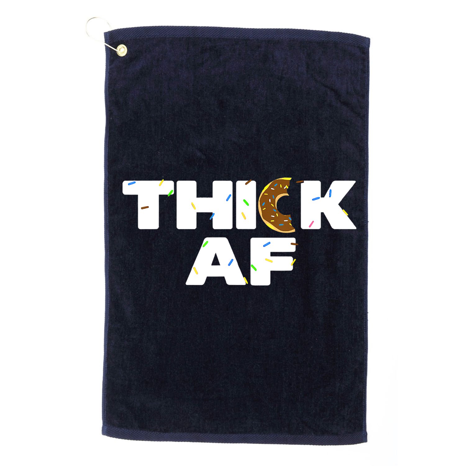 Thick AF Funny Donut Fitness Weightlifting Golf Towel