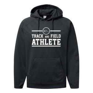 Track And Field Athlete Gift Performance Fleece Hoodie