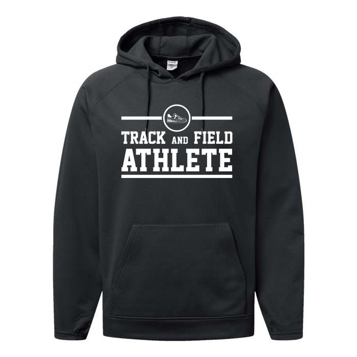 Track And Field Athlete Gift Performance Fleece Hoodie