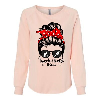 Track And Field Athlete Messy Bun Hair Funny Runner Athlete Gift Womens California Wash Sweatshirt