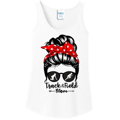 Track And Field Athlete Messy Bun Hair Funny Runner Athlete Gift Ladies Essential Tank