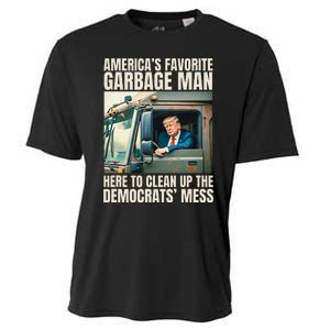 Trump AmericaS Favorite Garbage Man Trump In Trash Truck Cooling Performance Crew T-Shirt