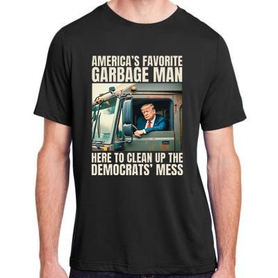 Trump AmericaS Favorite Garbage Man Trump In Trash Truck Adult ChromaSoft Performance T-Shirt