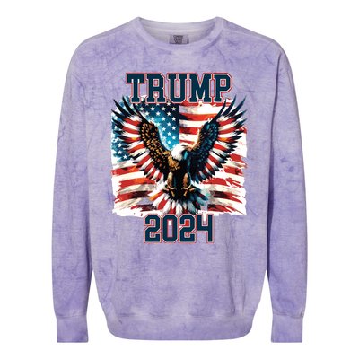 Trump American Flag President Election Colorblast Crewneck Sweatshirt