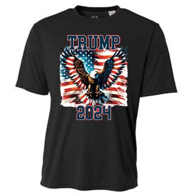 Trump American Flag President Election Cooling Performance Crew T-Shirt