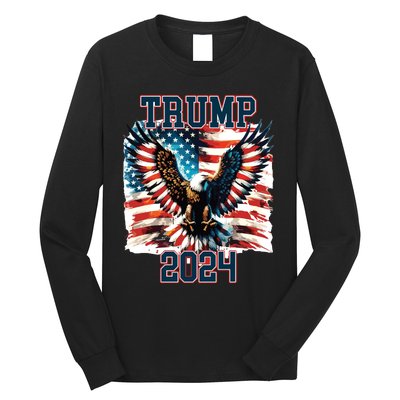 Trump American Flag President Election Long Sleeve Shirt