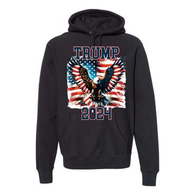 Trump American Flag President Election Premium Hoodie