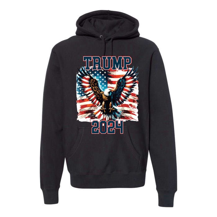 Trump American Flag President Election Premium Hoodie