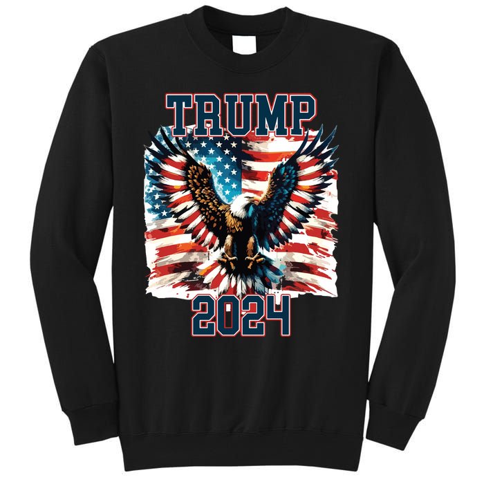 Trump American Flag President Election Tall Sweatshirt