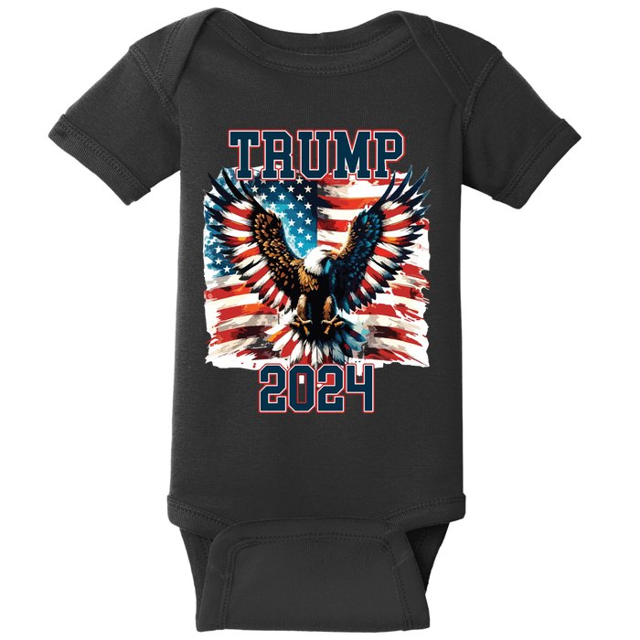 Trump American Flag President Election Baby Bodysuit