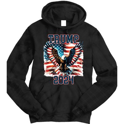 Trump American Flag President Election Tie Dye Hoodie