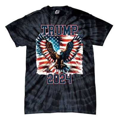 Trump American Flag President Election Tie-Dye T-Shirt