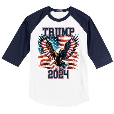 Trump American Flag President Election Baseball Sleeve Shirt