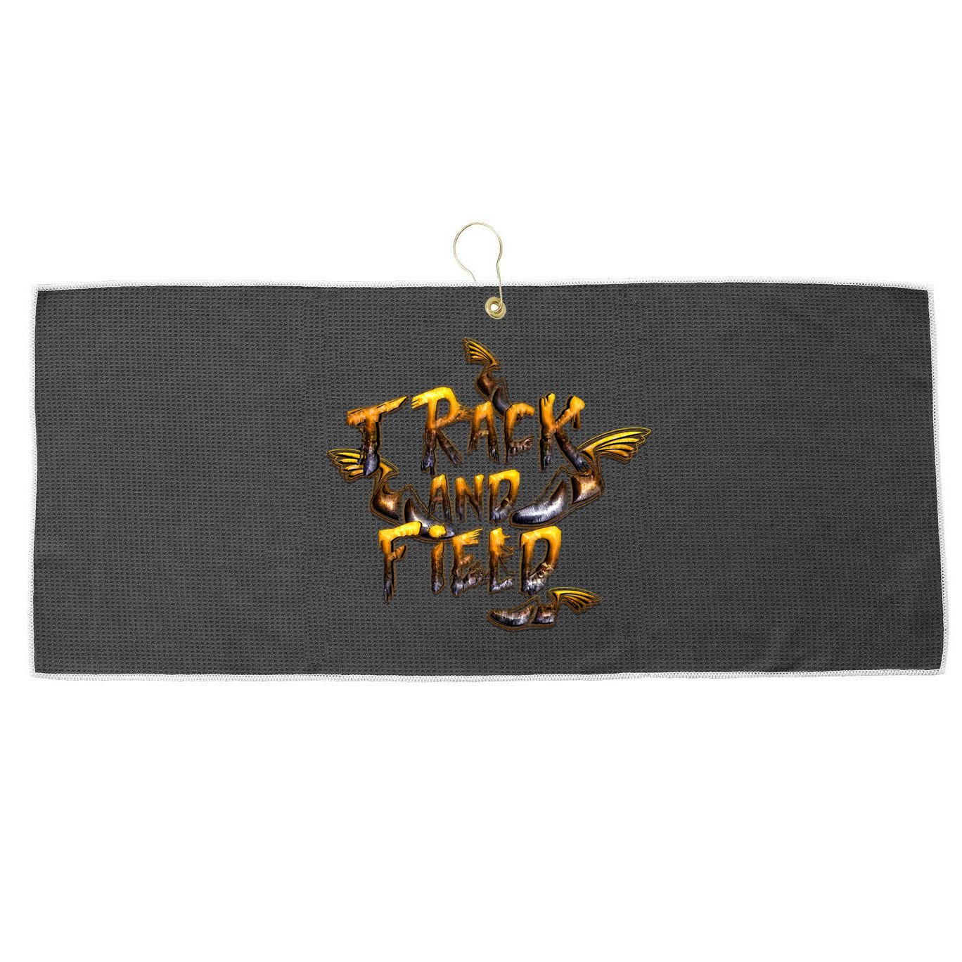 Track And Field Large Microfiber Waffle Golf Towel