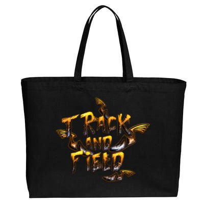 Track And Field Cotton Canvas Jumbo Tote