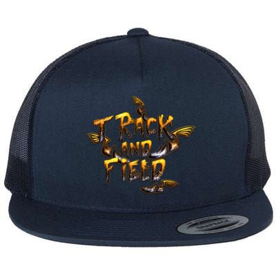 Track And Field Flat Bill Trucker Hat