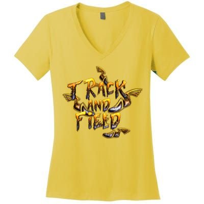 Track And Field Women's V-Neck T-Shirt