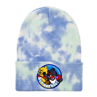 Taiwan Air Force Badge Tie Dye 12in Knit Beanie