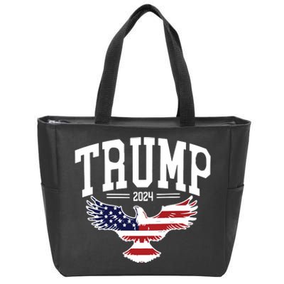 Trump American Flag Pro Trump Zip Tote Bag