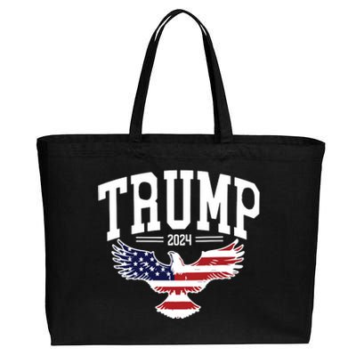 Trump American Flag Pro Trump Cotton Canvas Jumbo Tote