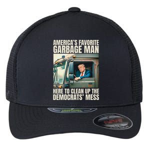 Trump AmericaS Favorite Garbage Man Trump In Trash Truck Flexfit Unipanel Trucker Cap