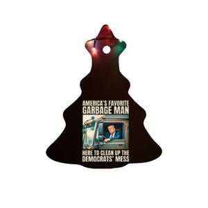 Trump AmericaS Favorite Garbage Man Trump In Trash Truck Ceramic Tree Ornament